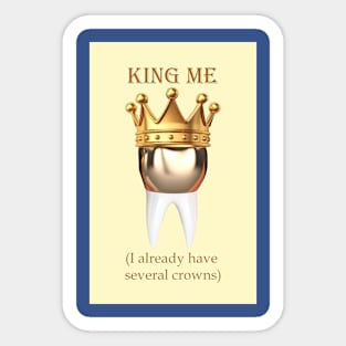 King Me Sticker